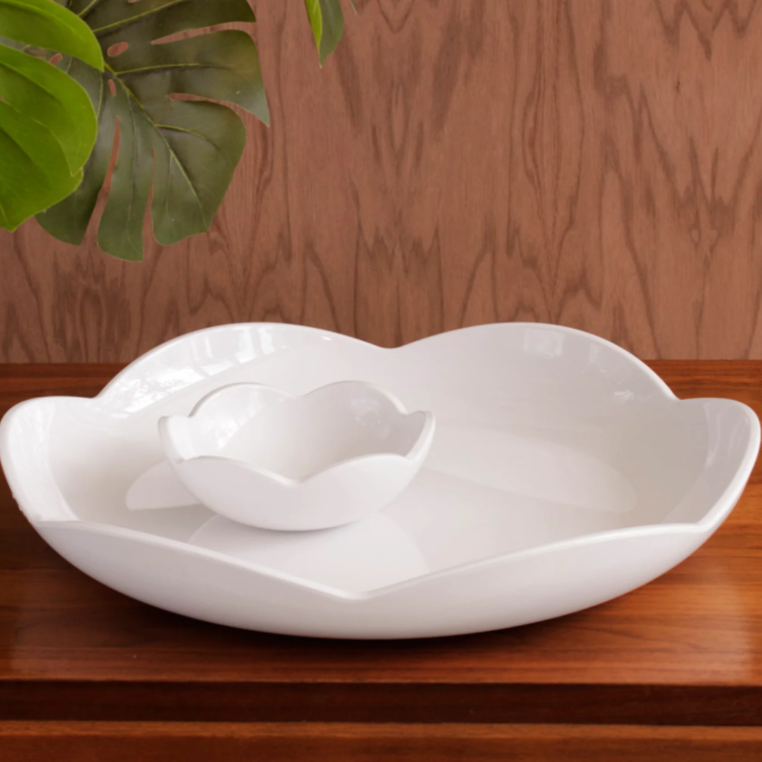 VIDA Amelia Round Platter with Mini Dip Bowl