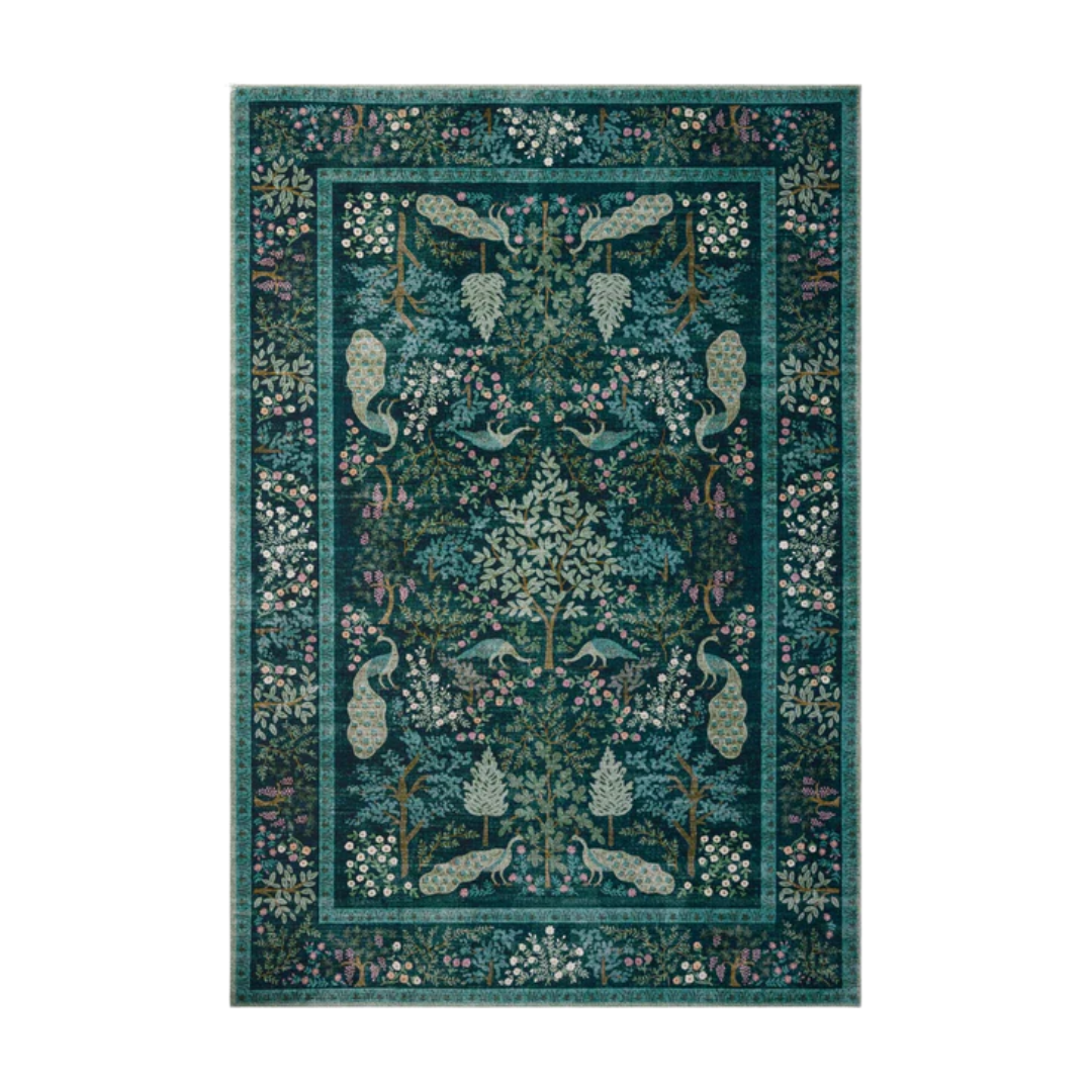 Teal - Canopy Collection Rug - 2'6" x 7'6"