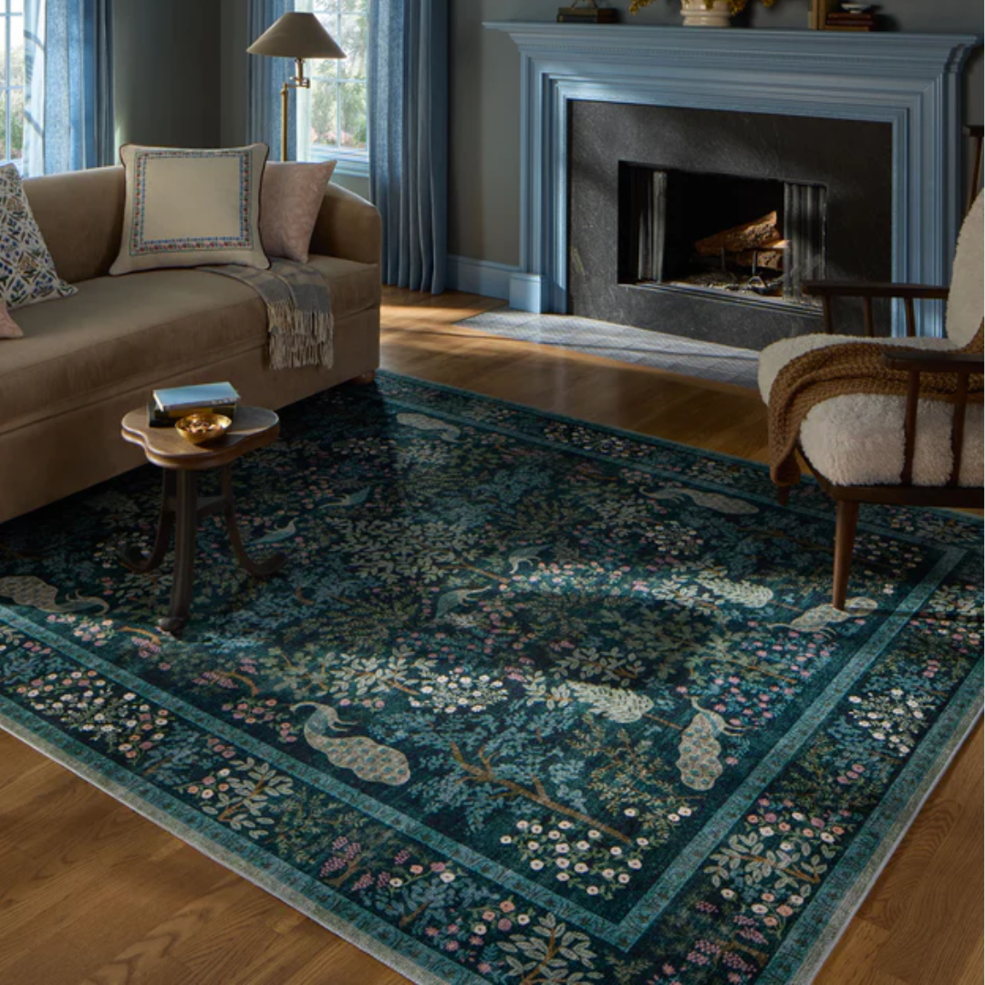 Teal - Canopy Collection Rug - 2'6" x 7'6"