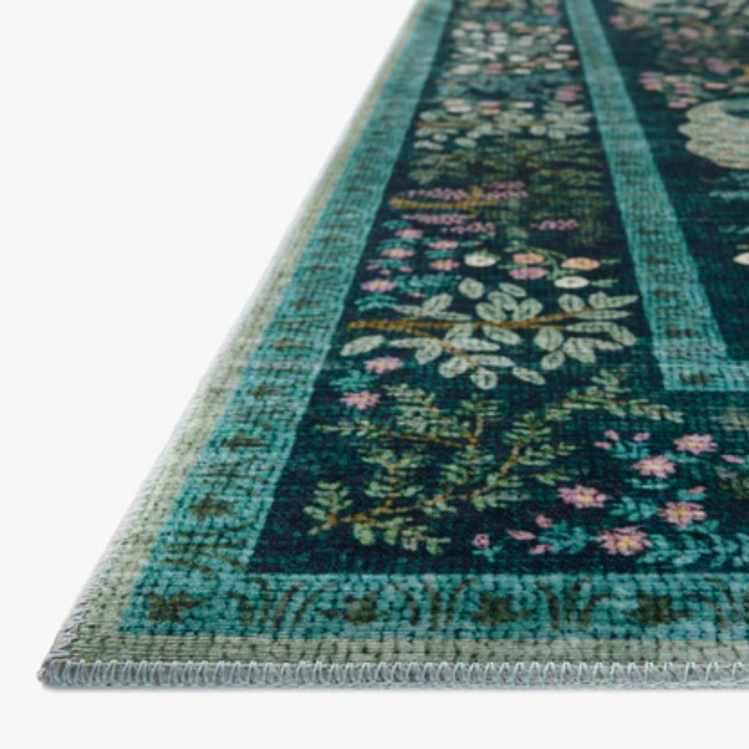 Teal - Canopy Collection Rug - 2'6" x 7'6"