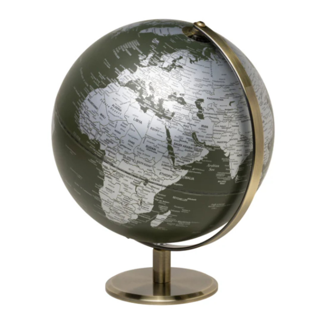 10" Green World Globe