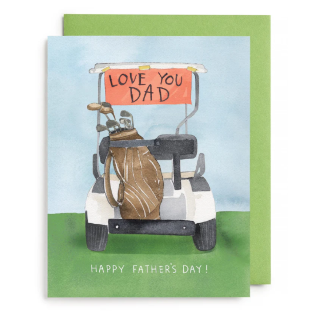 Golf Cart Dad Greeting Card