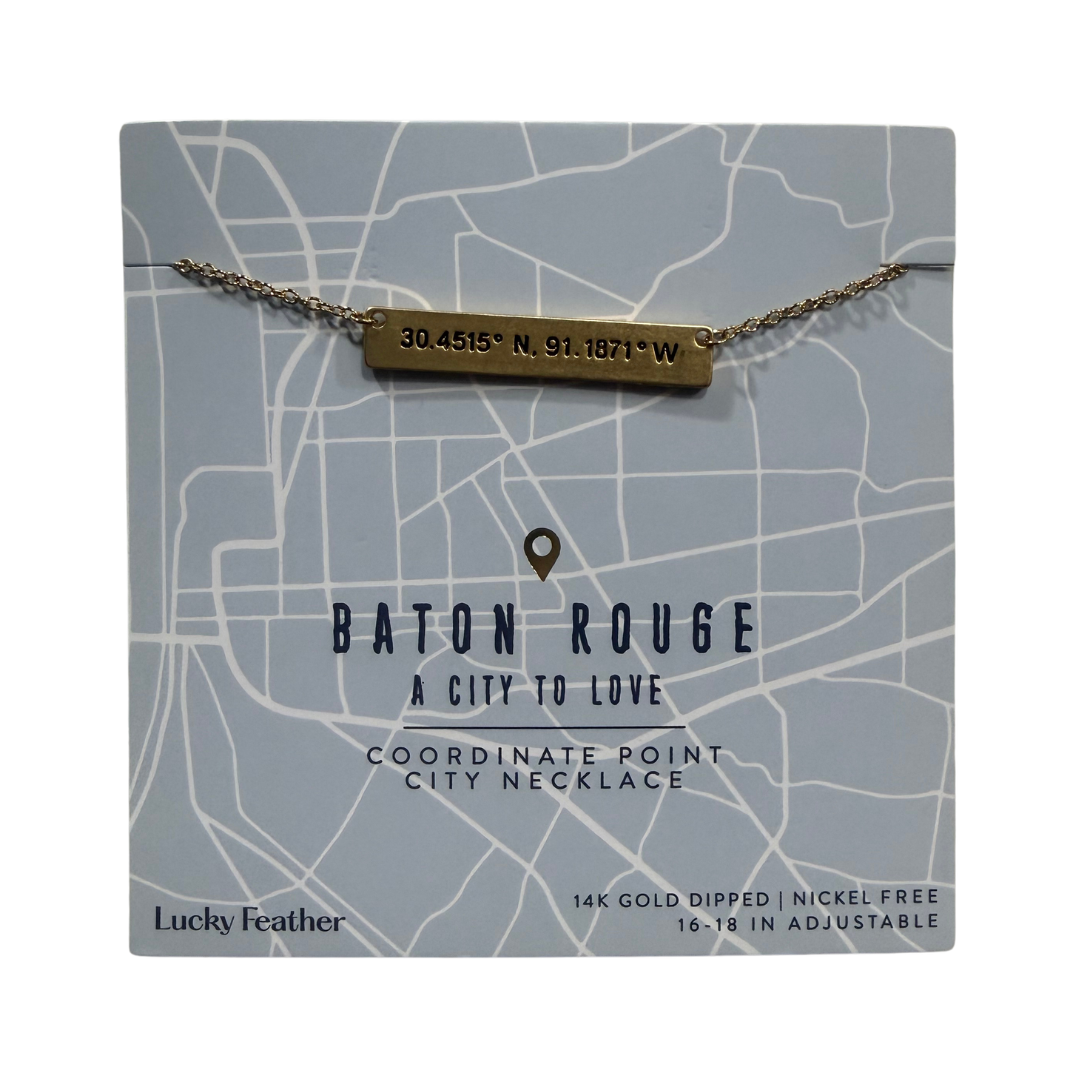 Baton Rouge Coordinate Point Necklace