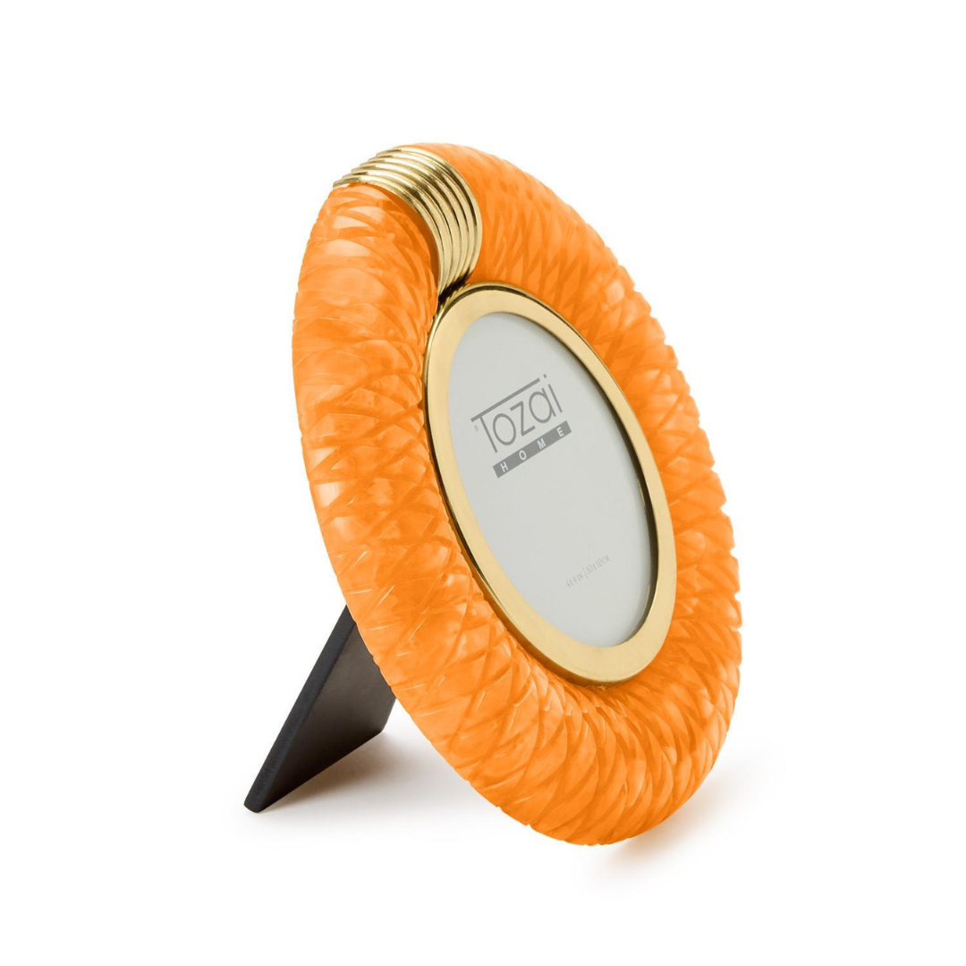 Burnt Sienna Round Photo Frame - 4" x 4"