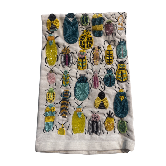 Bug Beaded Tea Towel