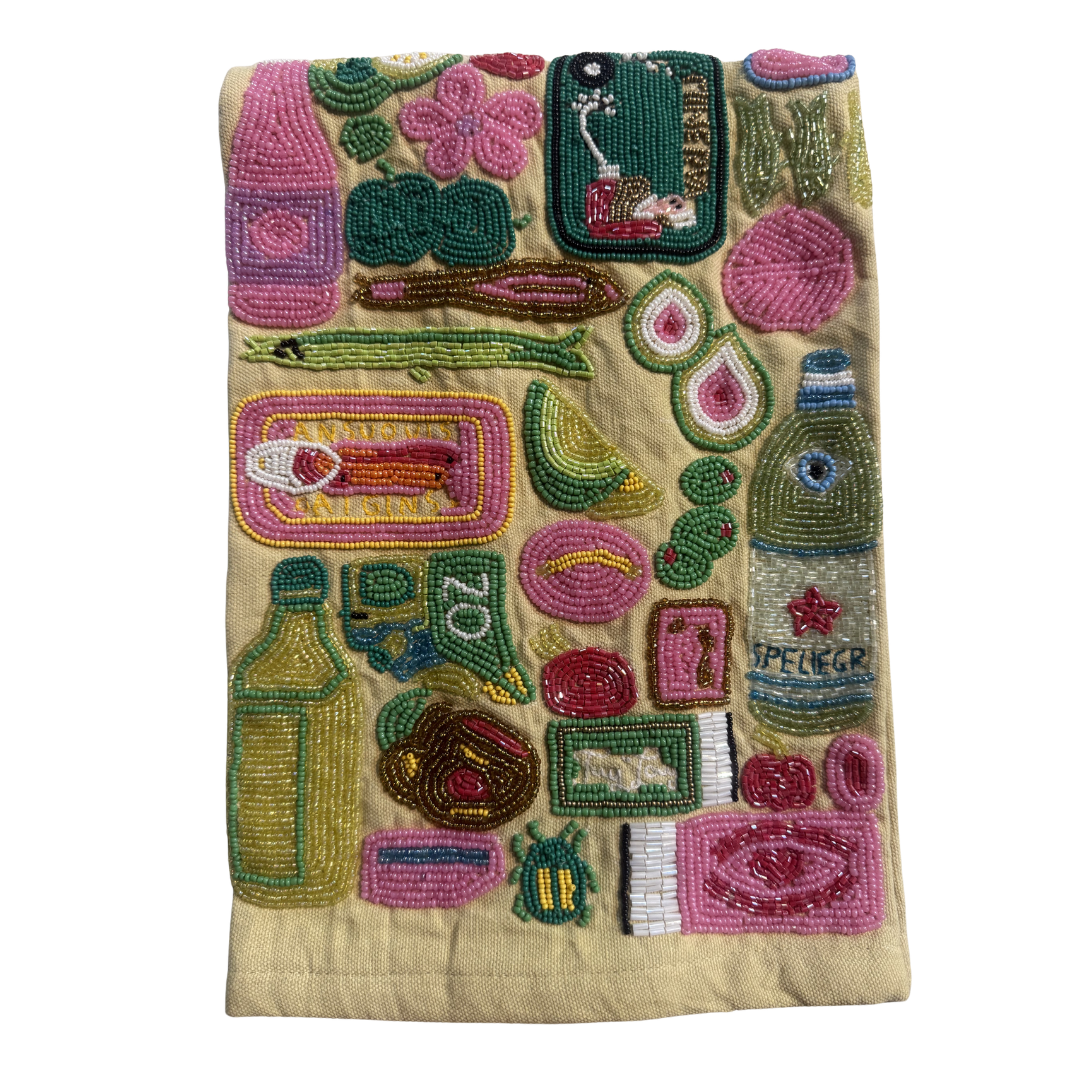Italian Summer Beaded Tea Towel