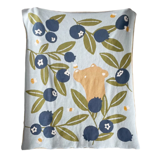 Blueberry Bear Bee Blanket | Organic Cotton