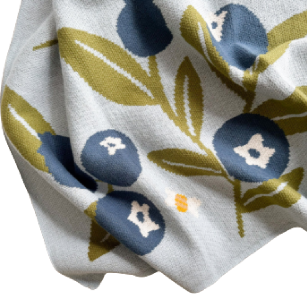 Blueberry Bear Bee Blanket | Organic Cotton