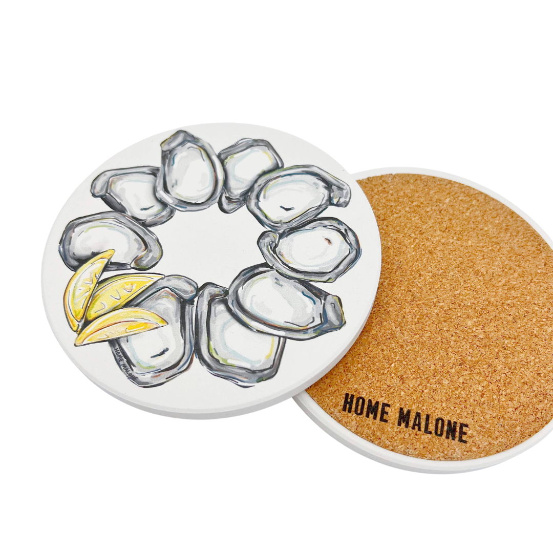 Oyster Wreath Coaster - Set of 2