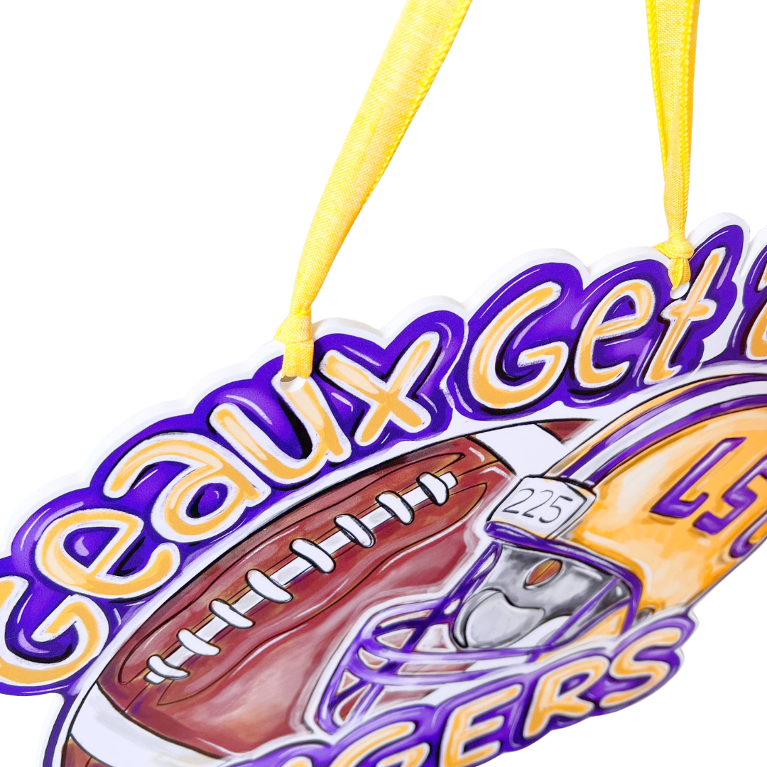 Geaux Get Em Tigers Door Hanger