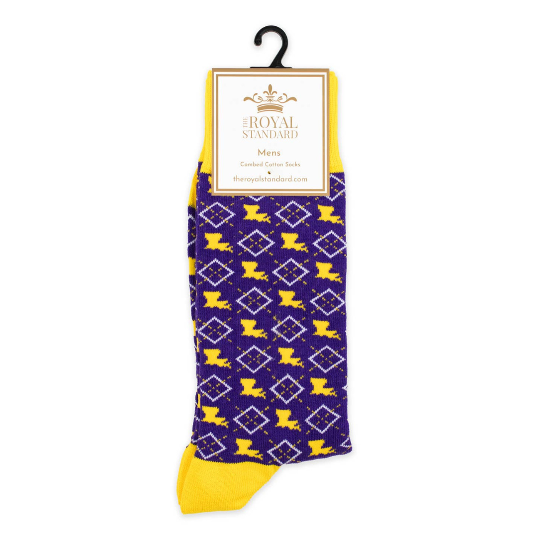 Men's Louisiana Diamond Socks