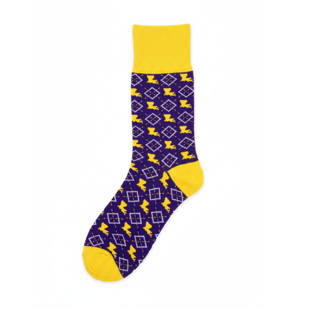 Men's Louisiana Diamond Socks