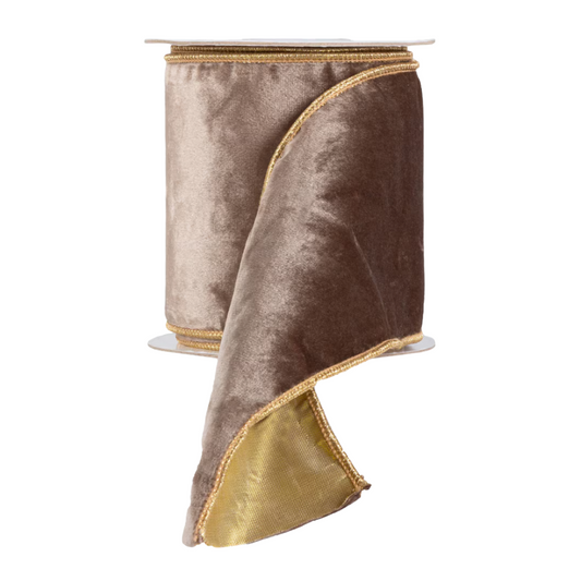 Smoky Velvet and Gold Ribbon