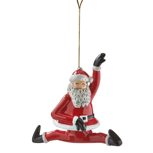 Dancing Santa Doing The Splits Ornament