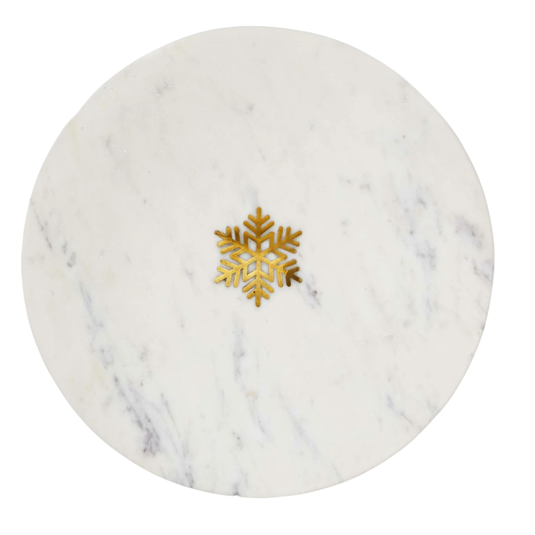 Snowflake Marble Serving Board