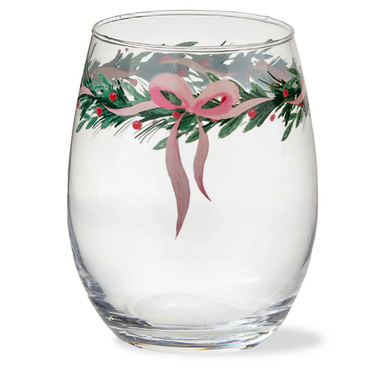 Very Merry Stemless Wine Glass