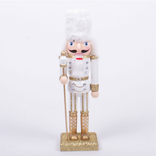 White 10" Hand Painted Nutcracker