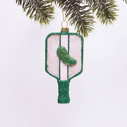 Pickleball Boxed Glass Ornament