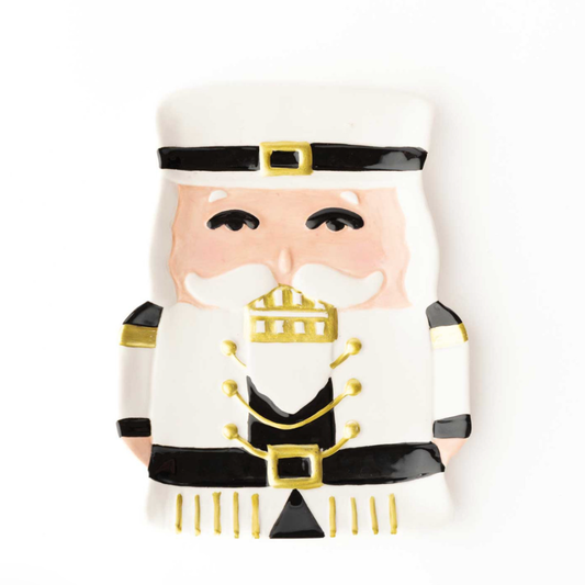 White Nutcracker Dessert Plate