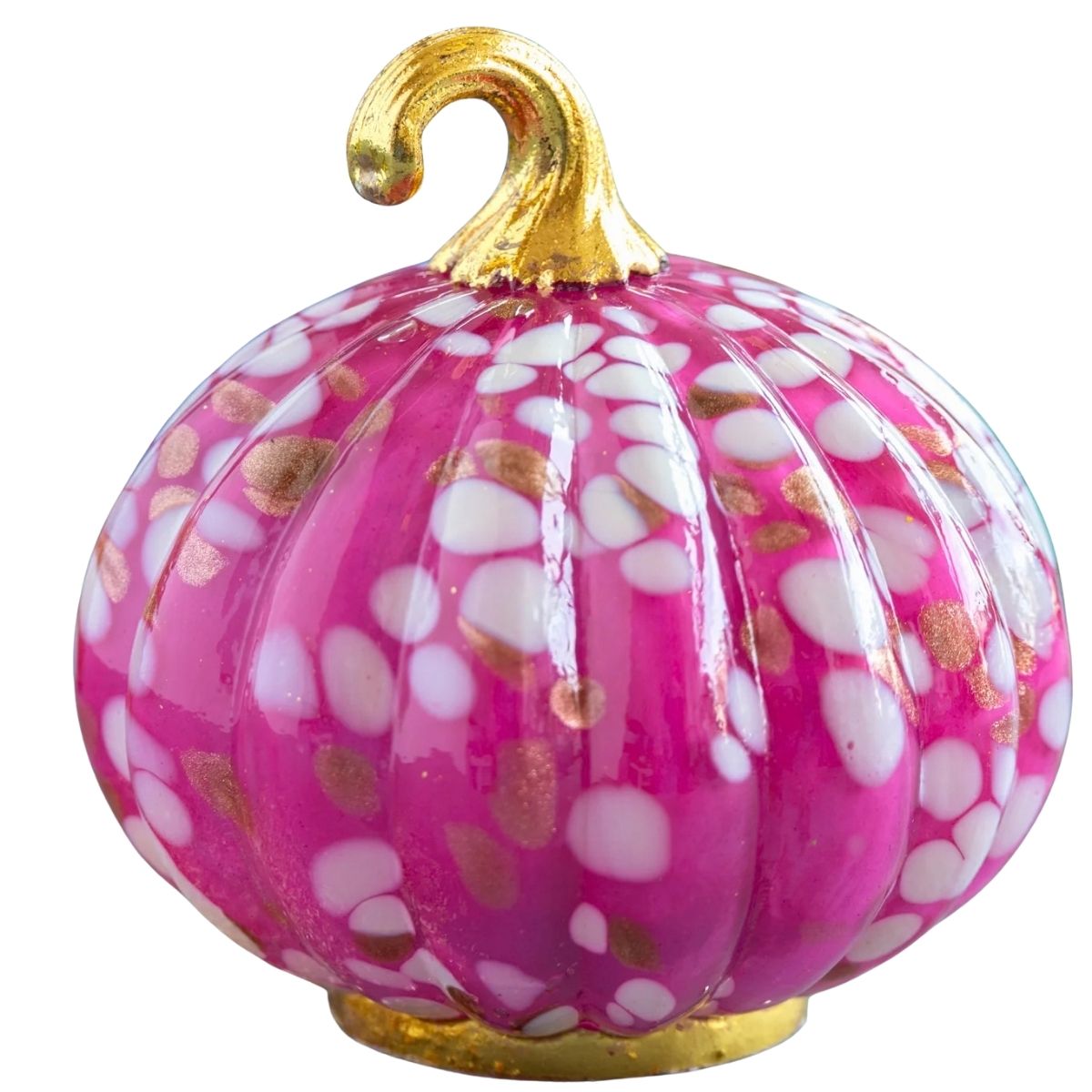 Glitter Gourd Glass Pumpkin | Asst Colors