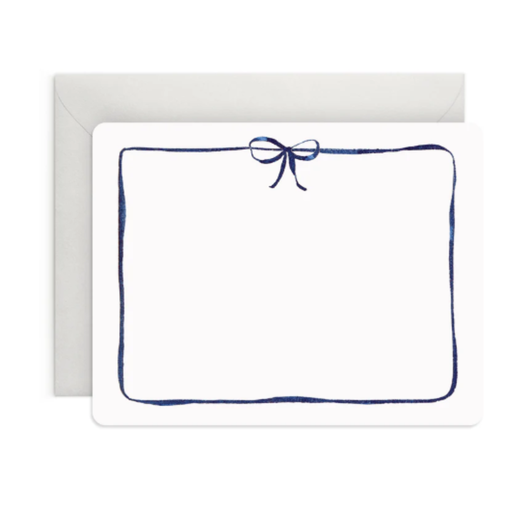 Navy Bow Flat Notes