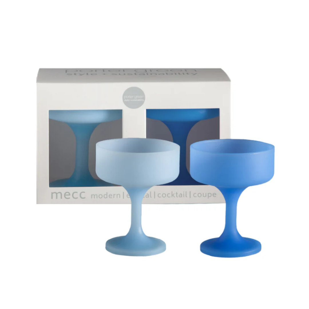Sky + Kingfisher Silicon Unbreakable Cocktail Glasses