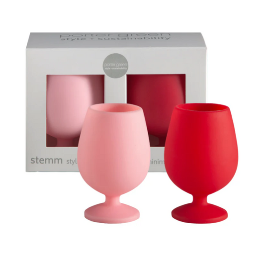 Cherry + Blush Silicon Unbreakable Mini Stem Wine Glass