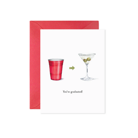 You've Graduated Martini Greeting Card