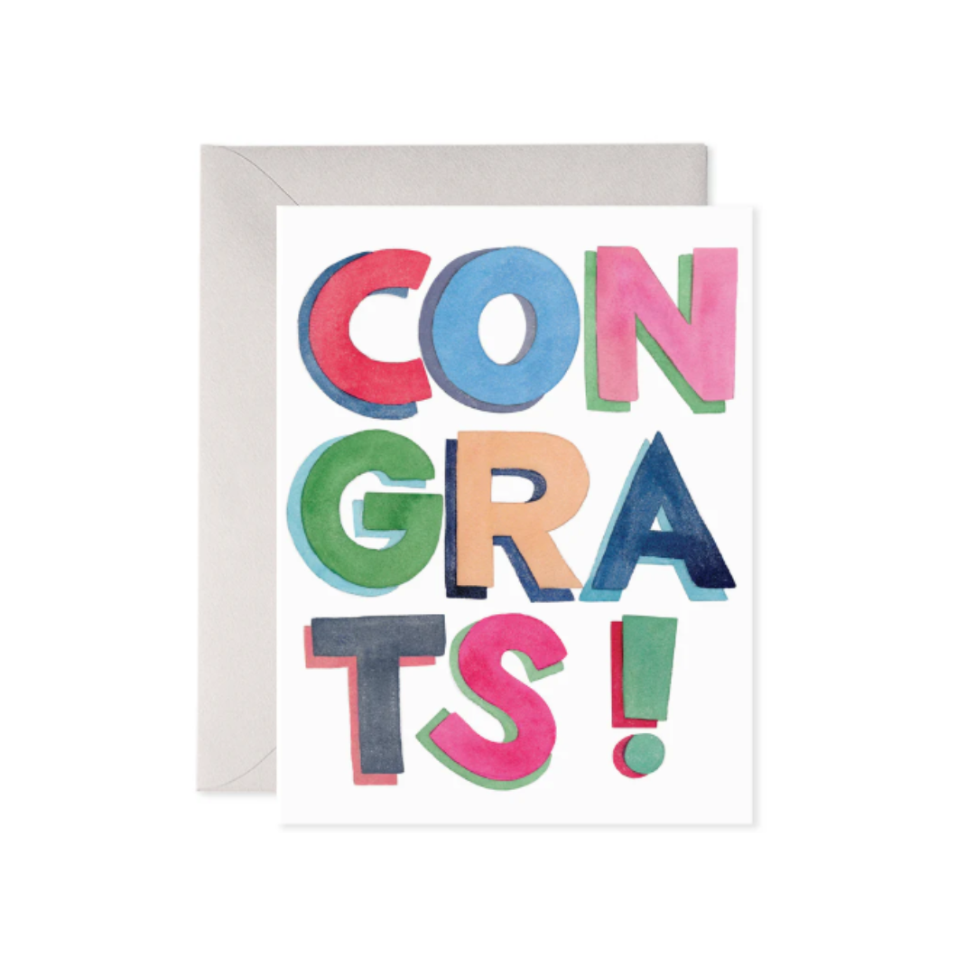 Colorful Congrats Greeting Card