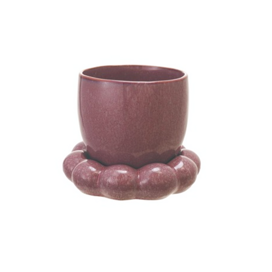 Glaze Purple Stoneware Planter