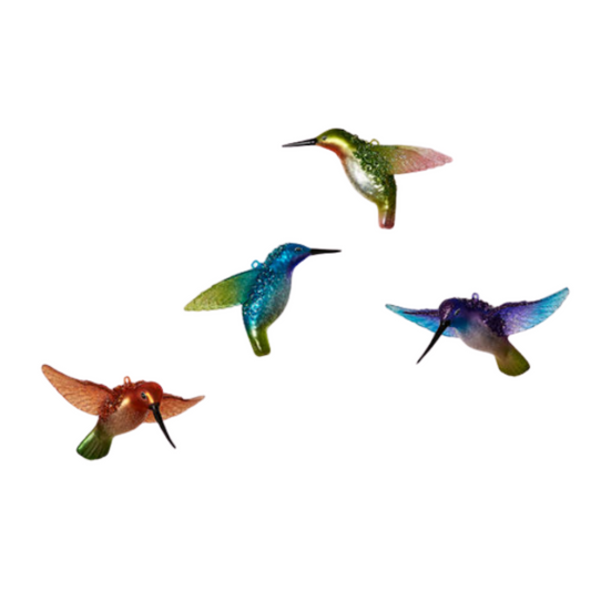 Glass Hummingbird Ornament