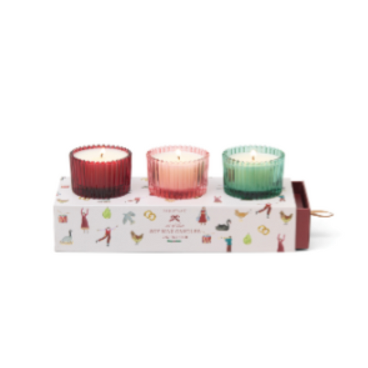 Holiday Ribbed Mercury Glass Boxed Gift Set