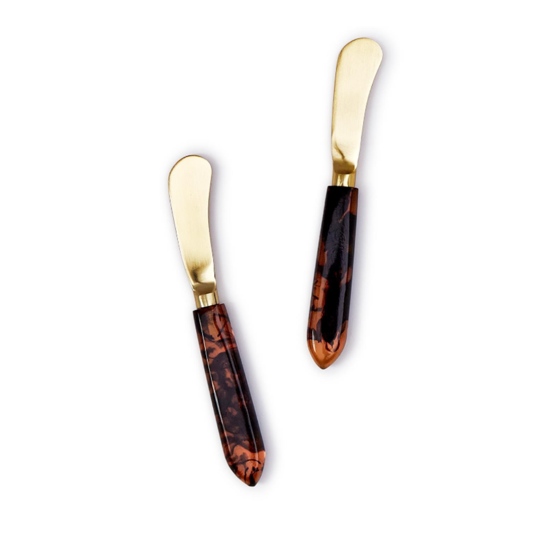 Tortoise Swirl Set of 2 Spreader