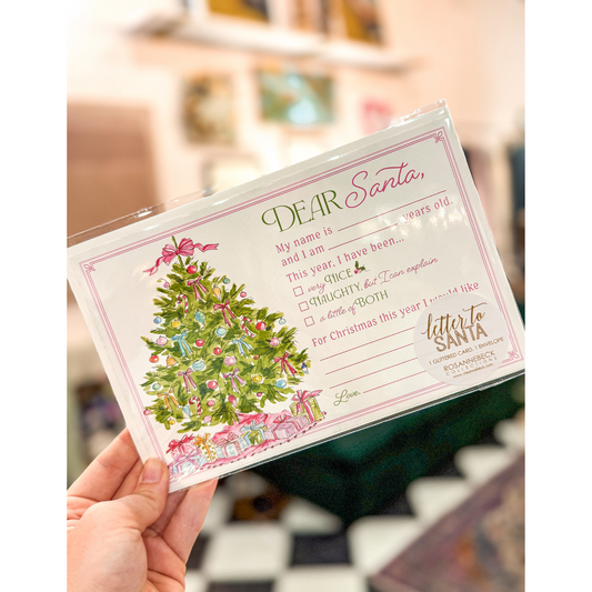 Pink Christmas Tree Santa Letter