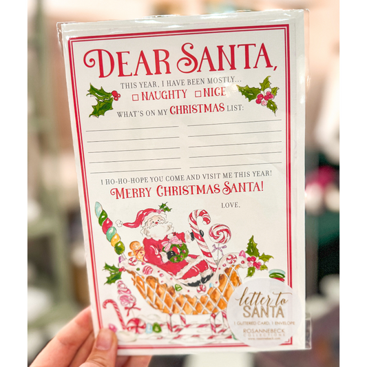 Santa Candy Sleigh Letter