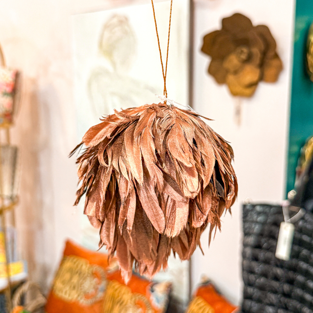 Feather Ball Ornament