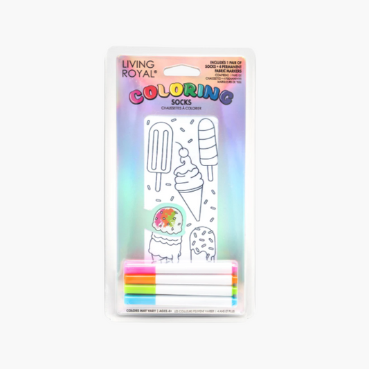 Ice Cream Coloring Socks
