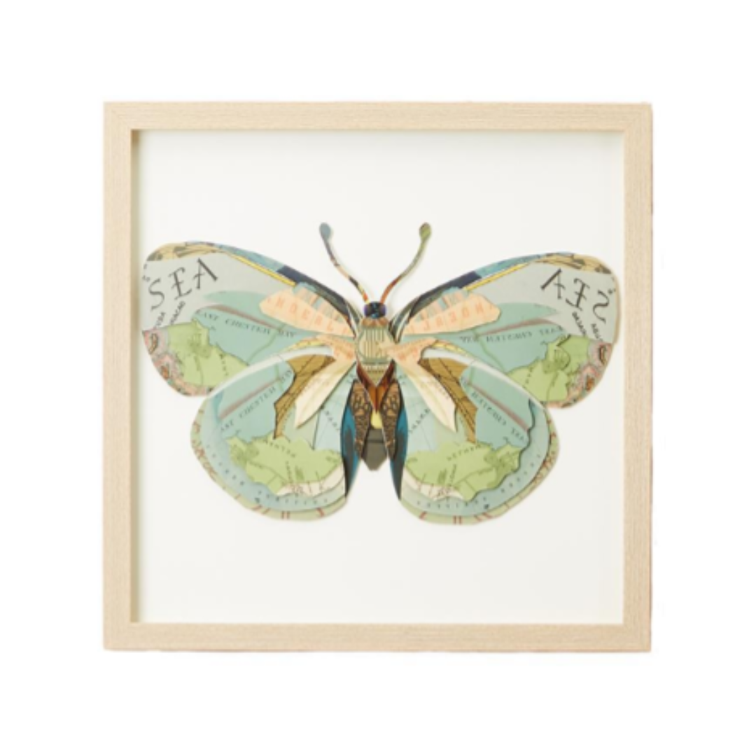 Butterfly Paper Collage Wall Art