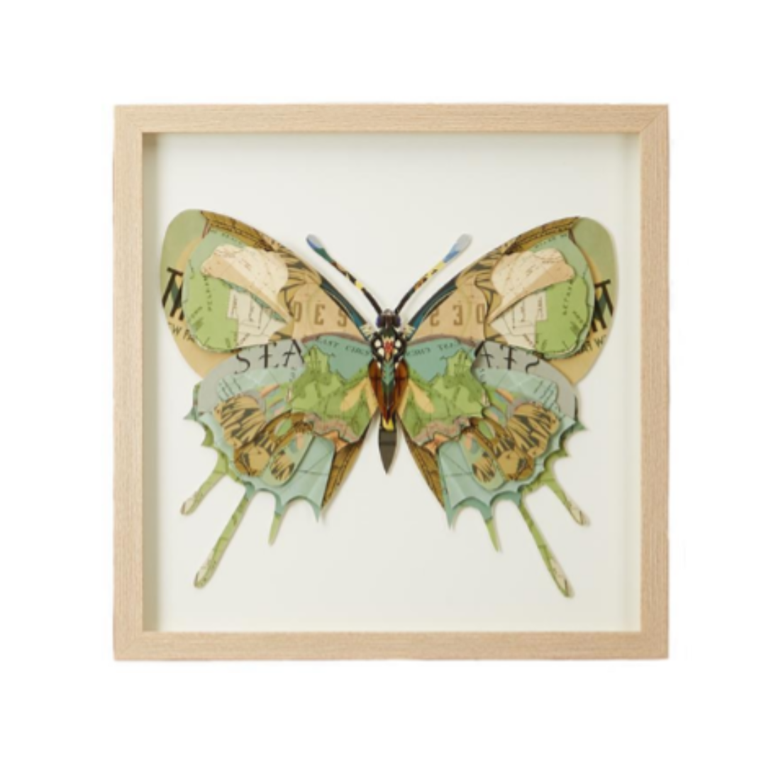 Butterfly Paper Collage Wall Art