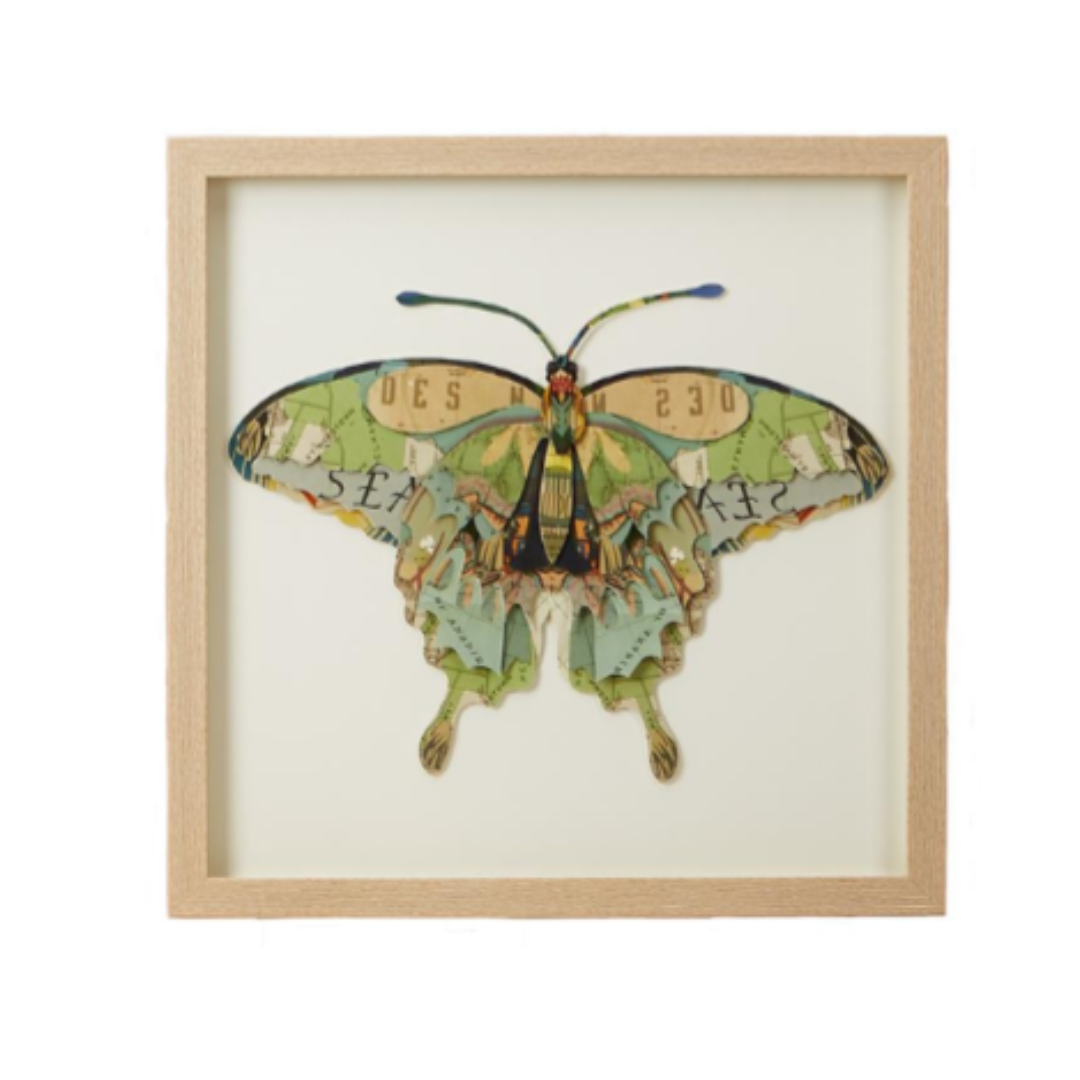 Butterfly Paper Collage Wall Art