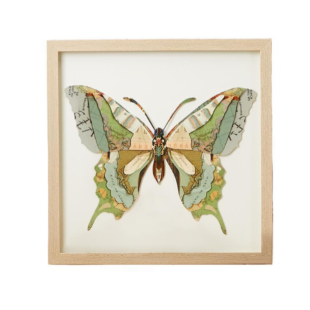 Butterfly Paper Collage Wall Art