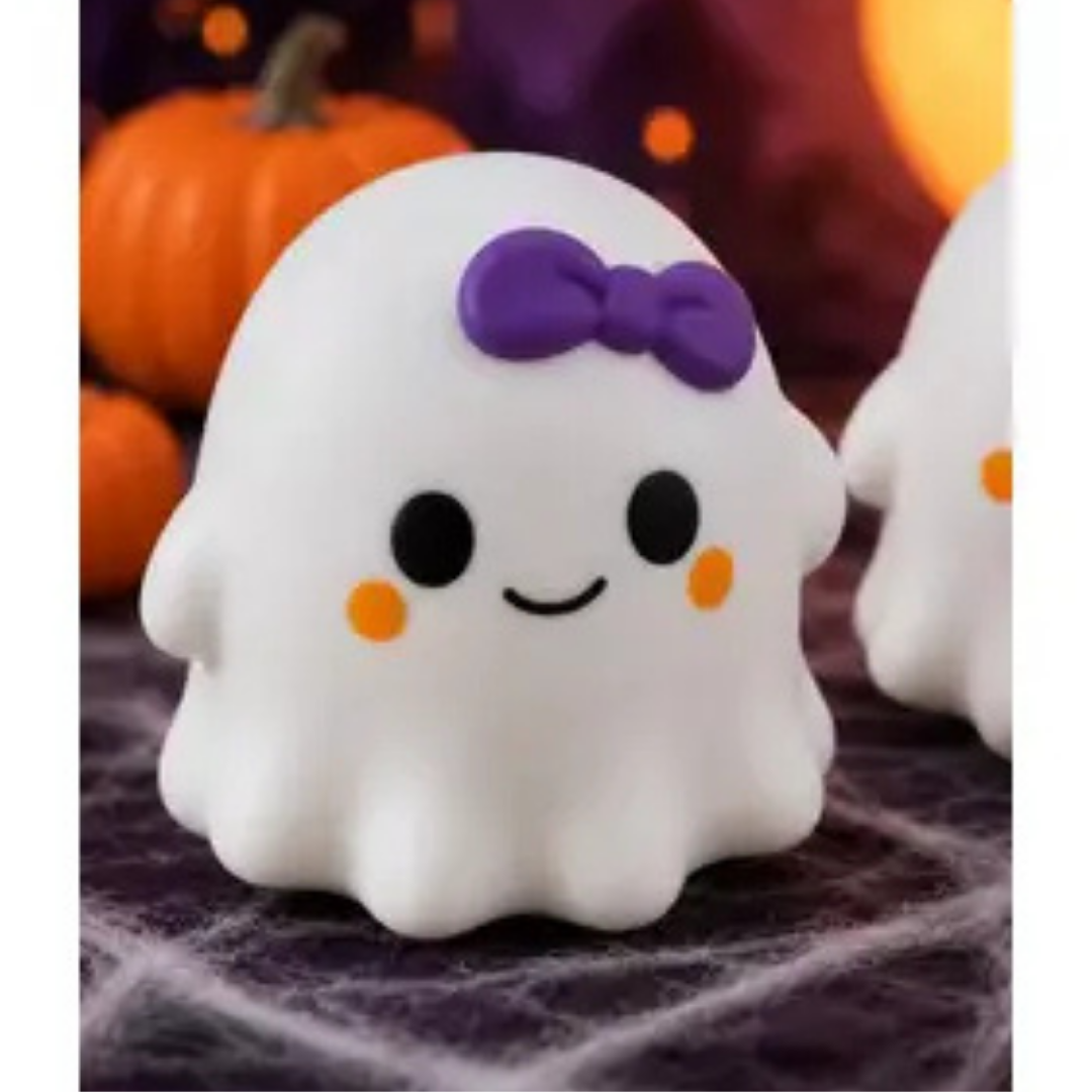 Friendly Ghost with Bow Squishy Toy