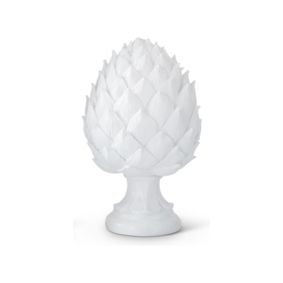 White Resin Artichoke Finials