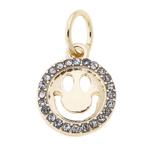 Pave Smiley Face Charm