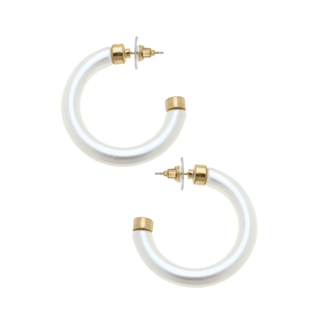 Hillary Resin Hoop Earrings