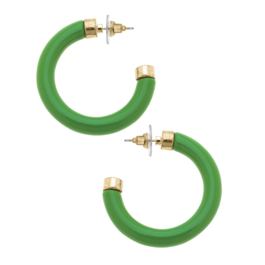 Hillary Resin Hoop Earrings