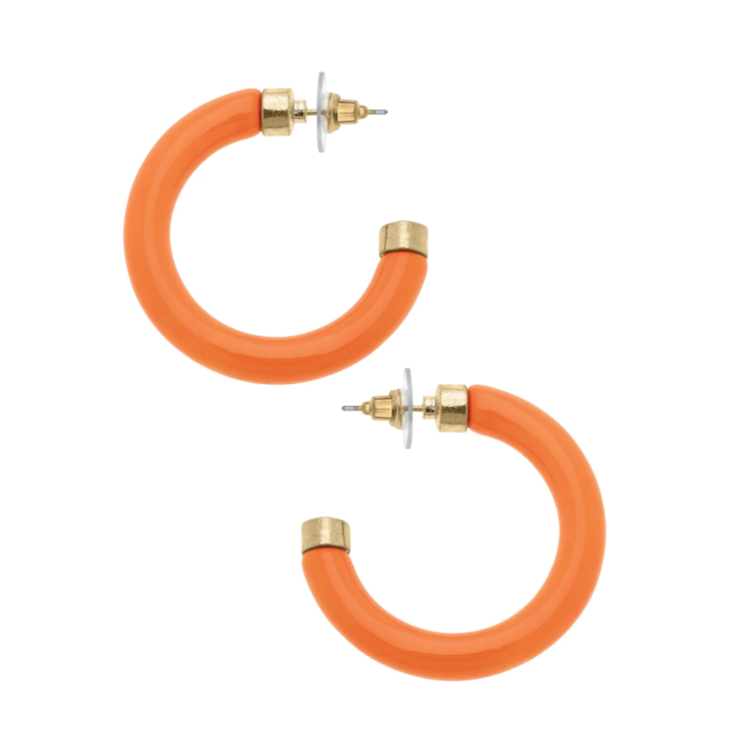 Hillary Resin Hoop Earrings