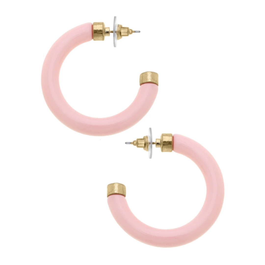 Hillary Resin Hoop Earrings