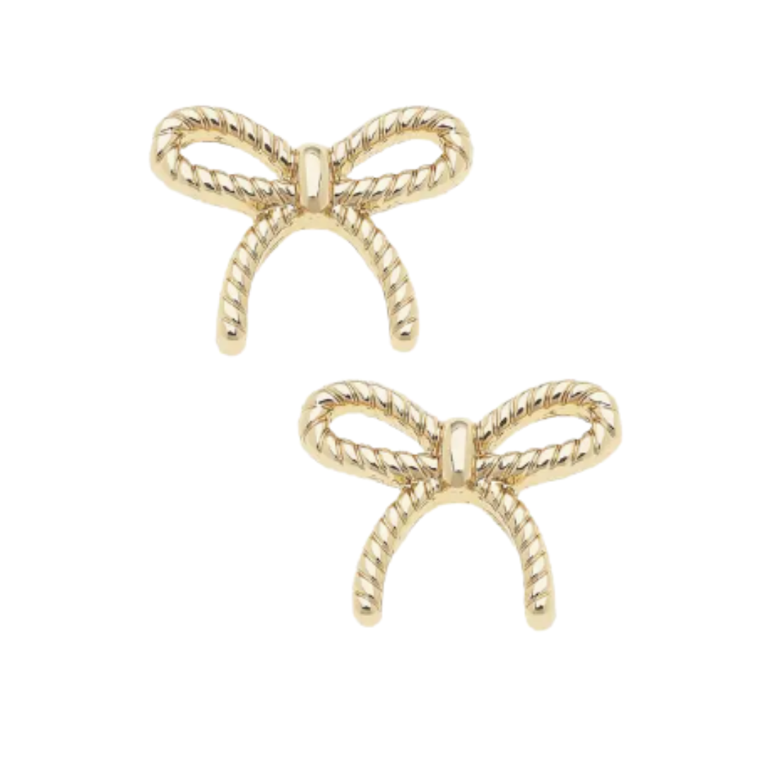 Bessie Rope Bow Stud Earrings