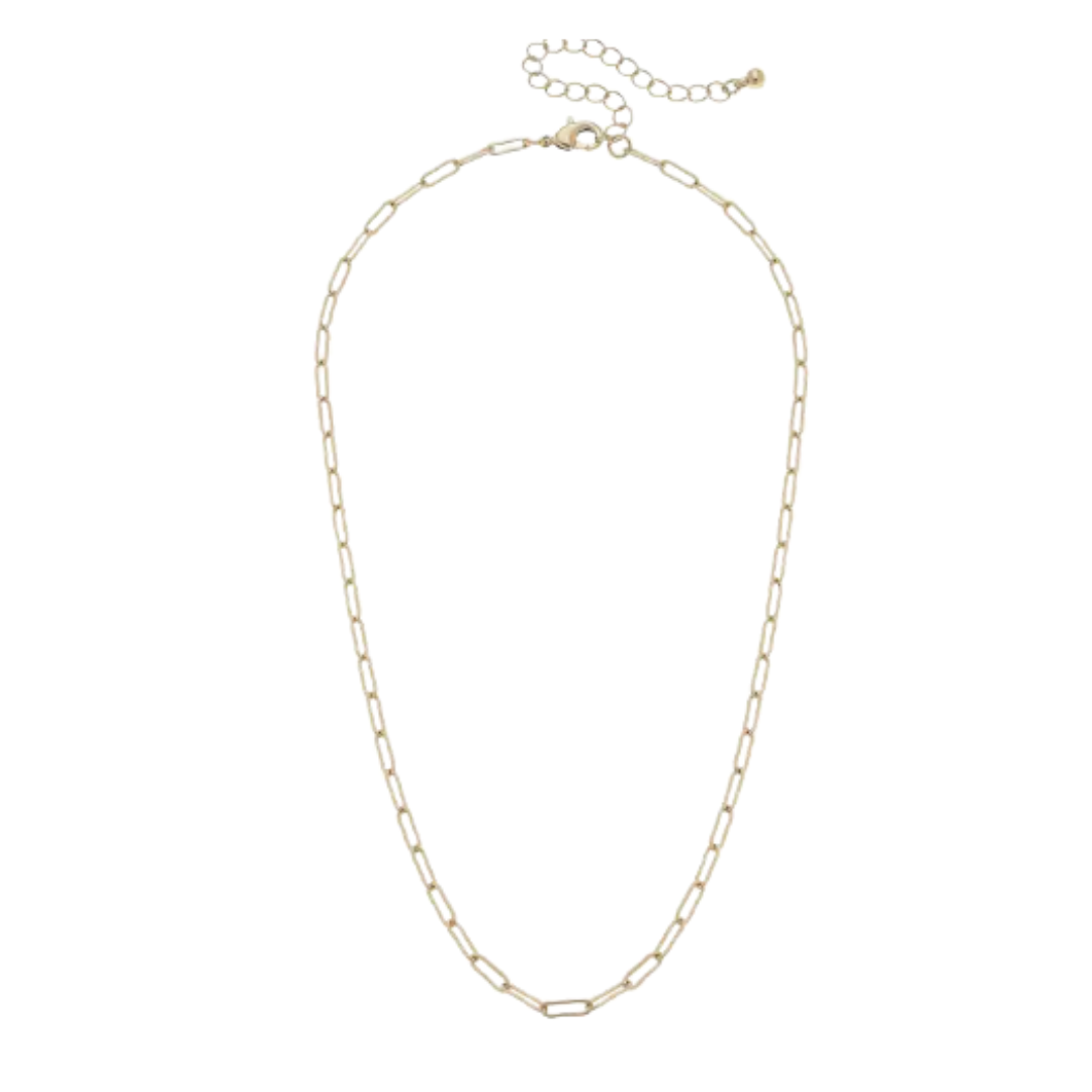 Celia Paperclip Chain Charm Necklace Base